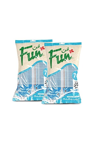 Generic FUN BY AL BAYADER فن Promopack Disposable Paper Cup With Handle For Coffee,Tea Water Cup 7 Oz - (Pa