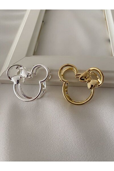 GÜLPEŞE Mala zlatna i srebrna kopča sa zatvaračem Mickey Mouse