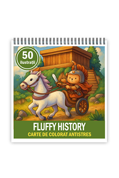 Legendary Gifts Carte de colorat, 50 de ilustratii Fluffy History, 106 pagini...