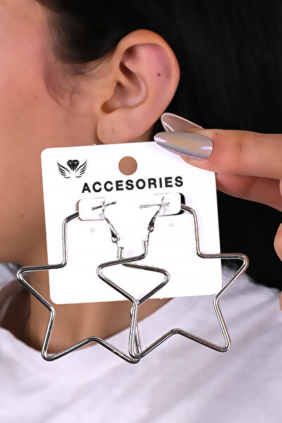 LOWEN AKSESUAR أقراط نجمة كبيرة الحجم للنساء