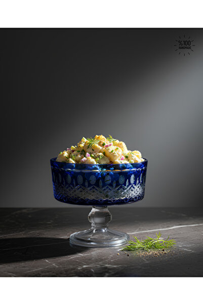 AKDEN STORE Cutting Decor Handcrafted Tableware Presentation Holder Glass Bowl