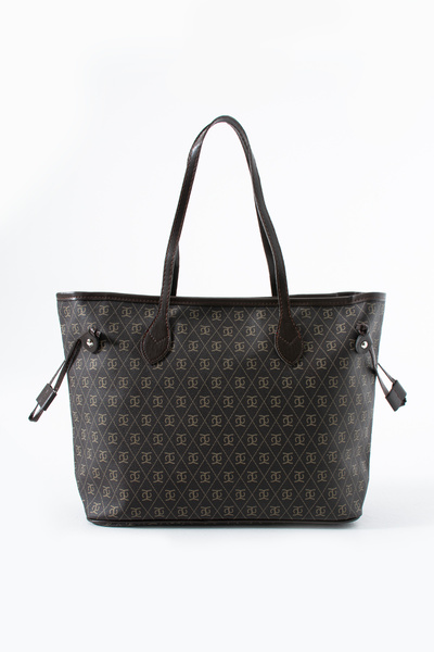 NBİBAGS Голяма дамска чанта за през рамо с цип и подплата от набук