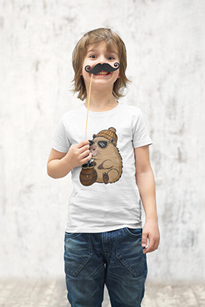 LORVEX Tricou pentru copii cu imprimeu Trend Capibara