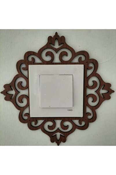 Mio Life Baklava Desenli Tekli Priz Anahtar Çerçeve Süsü Kiraz Rengi