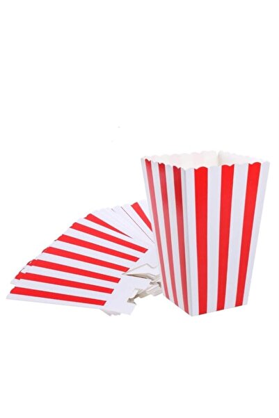 Generic XIEHE Red Striped Popcorn Boxes - Carnival Parties Mini Paper Popcorn...