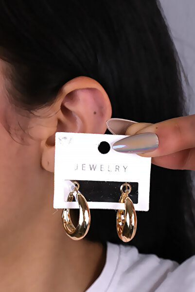 LOWEN AKSESUAR Small Size Gold Color Hoop Women's Earrings