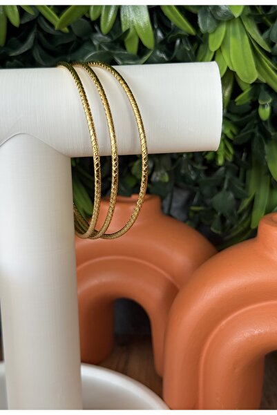 B & S Altın Renk Burma İnce Ajda Bilezik (Tekli)