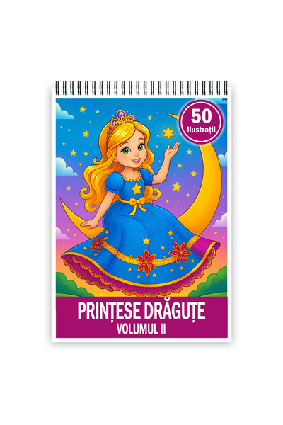 Legendary Gifts Carte de colorat, 50 de ilustrații Prințese Drăguțe - Volumul...