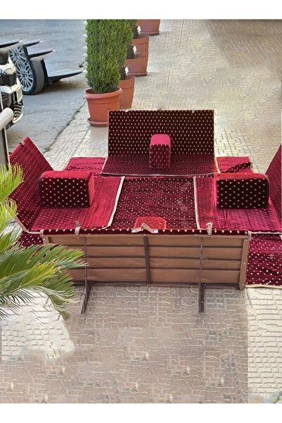 BUNCA A 9-piece camping ground set with mattresses, chairs, and a luxurious rug for 8 people for the desert and trips.