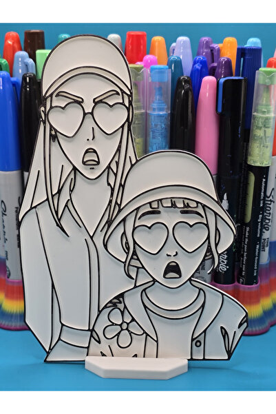 deep3d Zoey & Mira Love Boyama Figürü – KPOP DEMON HUNTERS Temalı Çift Karakt...