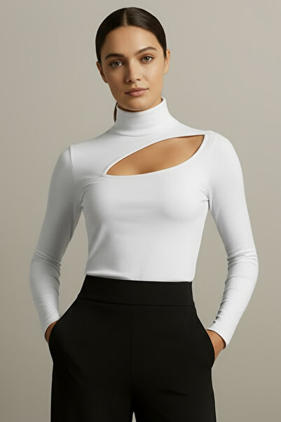 oshebu Bluză decoltată pentru femei guler ridicat