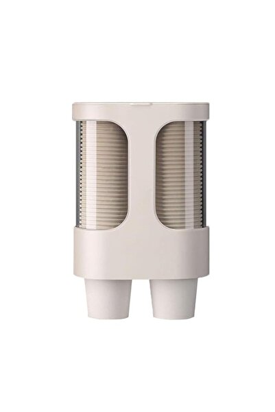 Generic Wall-Mounted Cup Dispenser, Double Tube Design for Disposable Paper a...