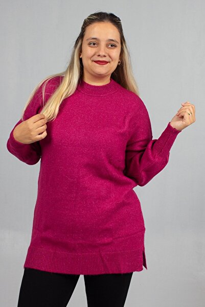 Truva XXL Fuchsia Soft Knitwear Plus Size Women's Knitwear up to Size 54 – Soft and Stylish