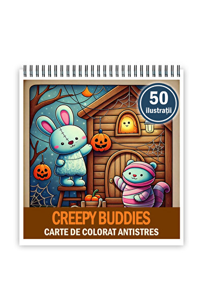 Legendary Gifts Carte de colorat, 50 de ilustrații cu prieteni înfiorători, 106 pagini, A3 Format: A3