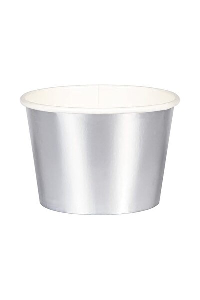 Generic Creative Converting Foil Treat Cups 8-Pieces- Silver