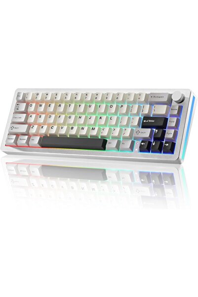 YUNZII AL66 Wireless Mechanical Keyboard, 65% Gasket-mounted, Hot-swappable, Bluetooth/2.4G/Wired, M