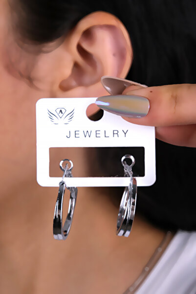 LOWEN AKSESUAR Medium Size Double Hoop Earrings