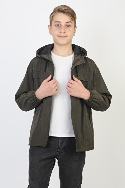 ASYAKİDS CLUB Boy's Hooded Pocket Lined Seasonal Raincoat