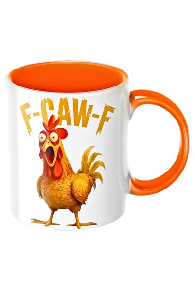 T&M Personalizare Cana F-CAW -F F..K OFF, ceramica, portocalie, 330ml, sarcastica, spune totul fara cuvinte, design mi