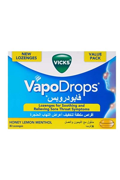 Vicks Vapo Drops Cough Nose Throat Honey Lemon Menthol 36 Lozenges
