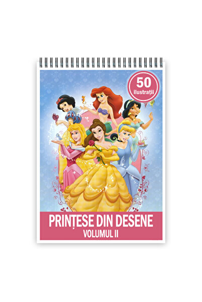 Legendary Gifts Carte de colorat, 50 de ilustratii Printese din Desene - Volu...