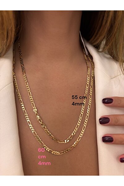 Butik XUping 14K Çelik Figaro Zincir 4mm