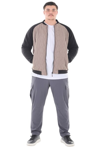 marufshop Εποχιακό ελαφρύ παλτό με ψηλό γιακά, κατάλληλο για άνδρες μεγάλου μεγέθους 120-158 κιλά