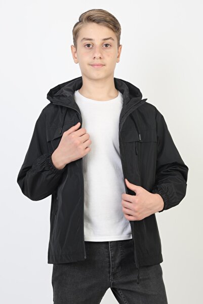 ASYAKİDS CLUB Boy's Hooded Pocket Lined Seasonal Raincoat
