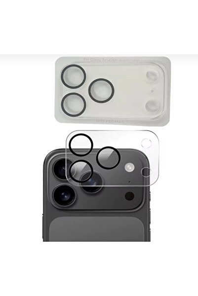 SOLİD CASE iPhone 17 Pro Max Uyumlu Tek Parça Tam Kapatan 9H 3D Kamera Yüzey ...