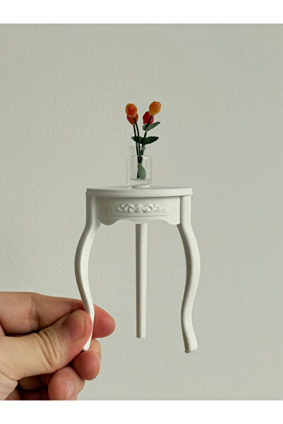 MOON SİRİUS 1/10 Ölçek Minyatür Yarım Ay Sehpa Maket -Bebek Evi Eşyası