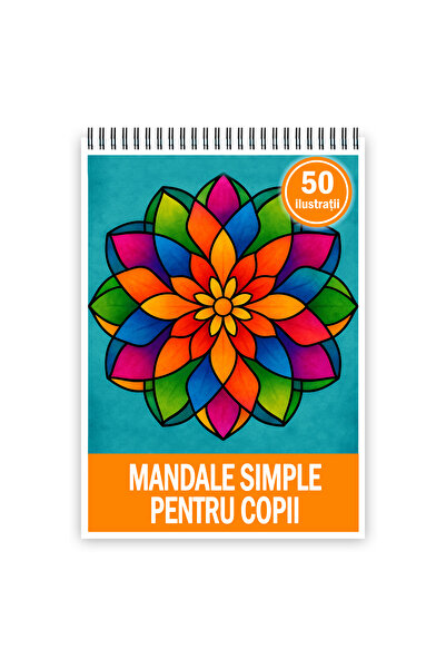 Legendary Gifts Carte de colorat, 50 de ilustratii Mandale Simple, 106 pagini...