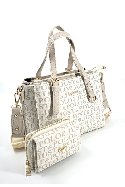 Just Polo Original Women's 3-Compartment Luxury Soft Leather Adjustable Crossbody Shoulder Bag Wallet Konbini