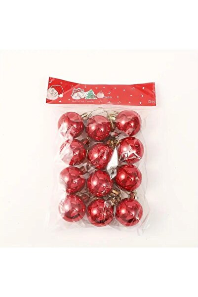 mutlu adım 12 bucăți de 3 cm ornamente pentru copac cu bile de Crăciun