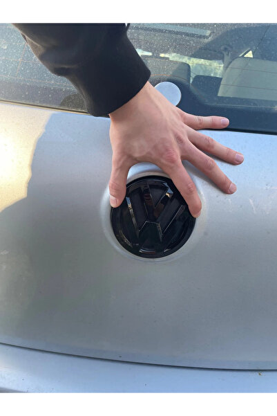 LinePartsBim Set 2 Emblems Front Rear for Volkswagen VW Golf 5 Hatchback MK5, 129mm and 113mm, Glossy Black