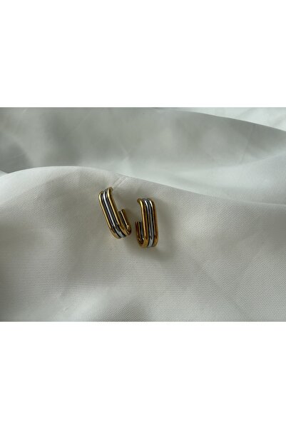 all mine Mix Triple Ring Steel Nail Earrings