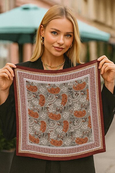 FELLMENS FLR21 Eșarfă de damă cu model 70x70 cm