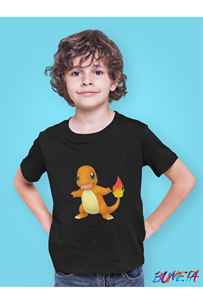 Bumeta تي شيرت بوكيمون بيكاتشو تشارماندر للأطفال