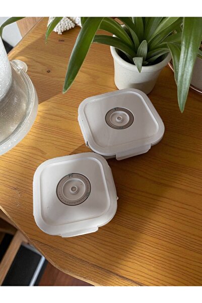 RİVO HOME DECOR Vacuum Glass Storage Container Set of 2 1000 ml