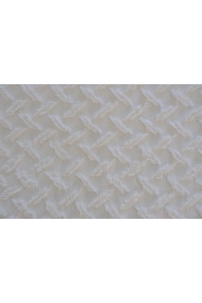 Konyaaltı Çeyizevi Kırık Beyaz Çift Kişilik Yatak Örtüsü Seti – 4 Parça Modern Dokulu, Fon Yastık ve Kırlent Dahil