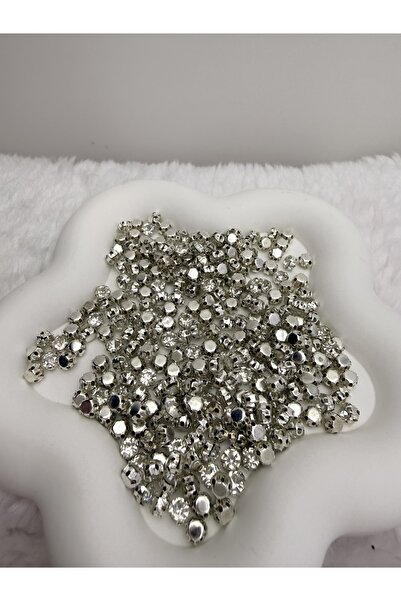 BRIDEIST WEDDING CO SS20 Gümüş Renk Kasalı Dikme Beyoğlu Taşı|Taşlı Rondela B...