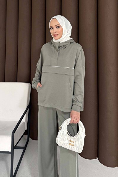 Melike Tatar Modal Suit with Piping 32-3700