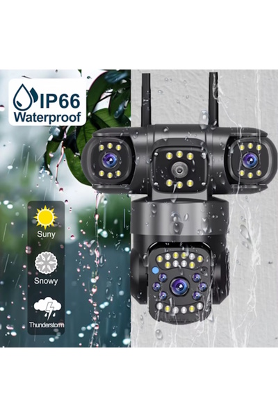 TR Charger AV-S834 PRO WiFi 3 Kameralı 15 MP (5MP+5MP+5MP) 10X Zoom Renkli Gece Görüşlü Güvenlik Kamerası