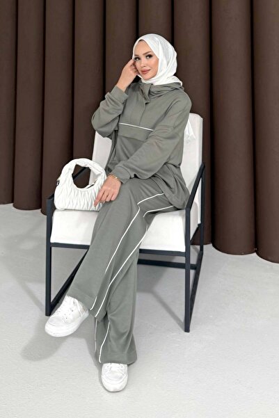 Melike Tatar Modal Suit with Piping 32-3700