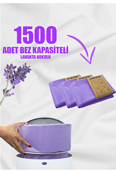 Korbell 16l Çöp Kutuları Ile Uyumlu - 3 Paket 1500 Adet Bebek Bezi Kapasiteli...