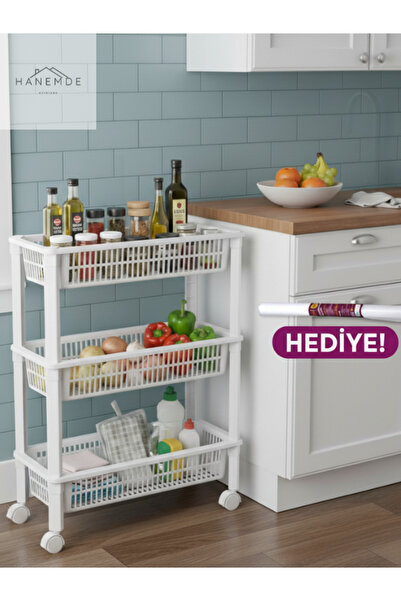 hanemde Basic 3 Katlı Düzenleyici 51 x 20,5 x 68,5 Cm Org-76 Raf Örtüsü Hediyeli