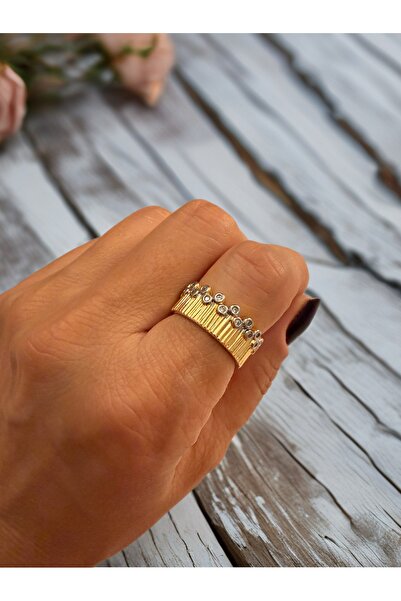 Bo Takı ve Aksesuar Zirkon taşlı ayarlanabilir yüzük