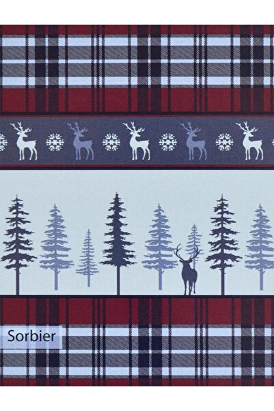 Romans Christmas Themed Cotton - Double-Sided - Single Blanket 150X200 cm - Model: Sorbier