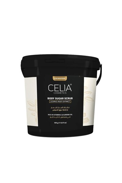 CELIA COSMATICS سيليا مقشر الجسم بالسكر الرغوي بخلاصة عرق السوس 600 جم