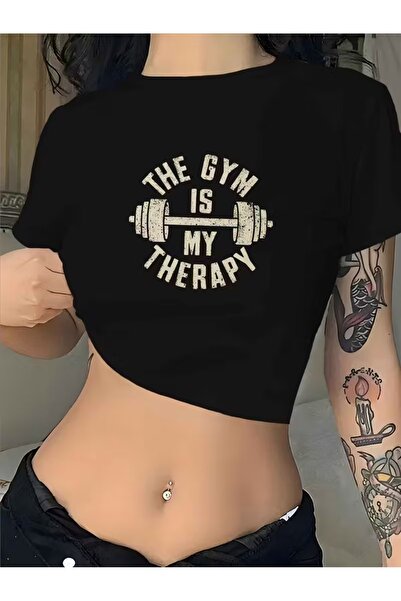 l'eivor Gym Oversize Cotton Crop T-Shirt