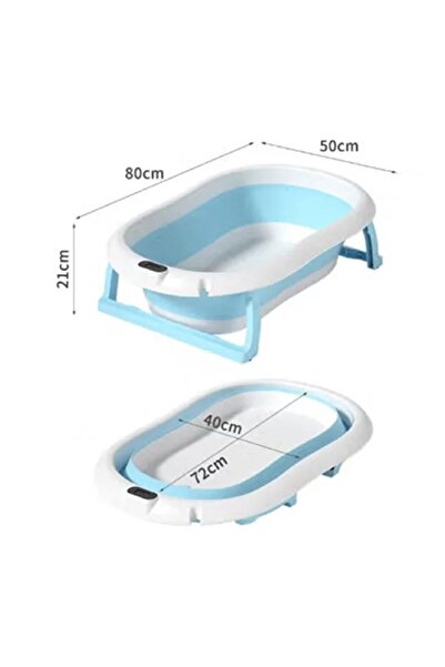 Fun Moment Foldable baby bathtub with thermometer